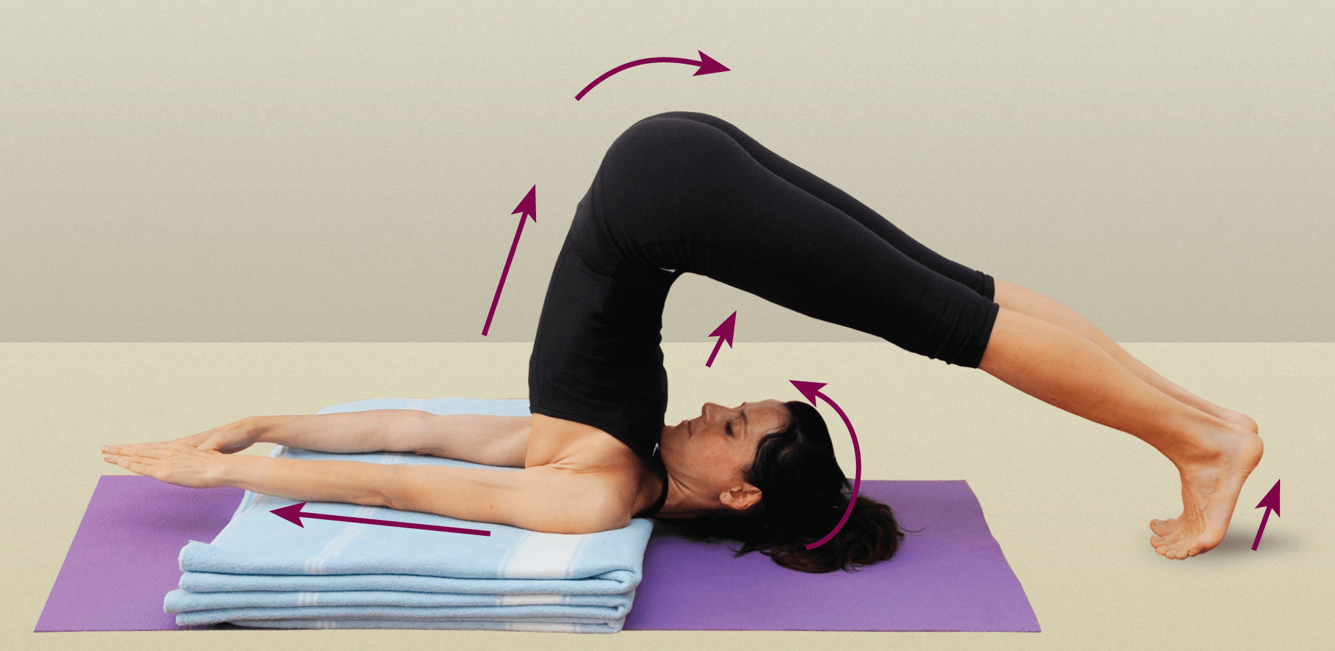 Пурвоттанасана или поза перевернутой планки в йоге: техника выполнения, польза, противопоказания