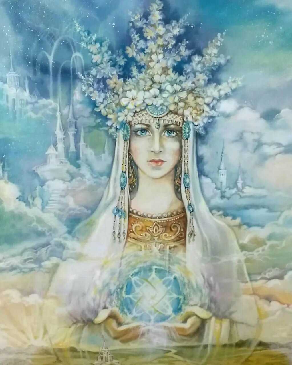 Леля – одна из богинь - рожаниц, трёх помощниц бога Рода, богиня любви и плодородия Богини Леля и Жива возрождают жизнь и способствуют её возвращению обратно в мир Явный из царства Нави