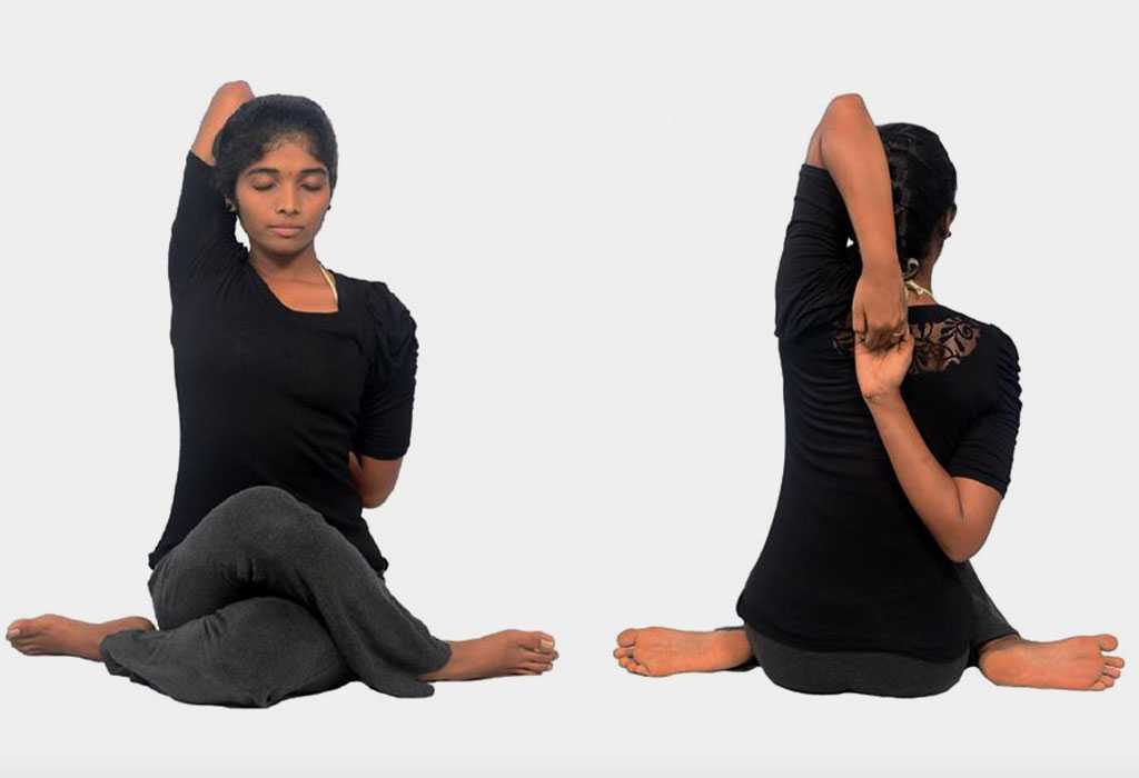 Поза в йоге гомукхасана – лучший способ снять нервное напряжение и сделать осанку идеальной