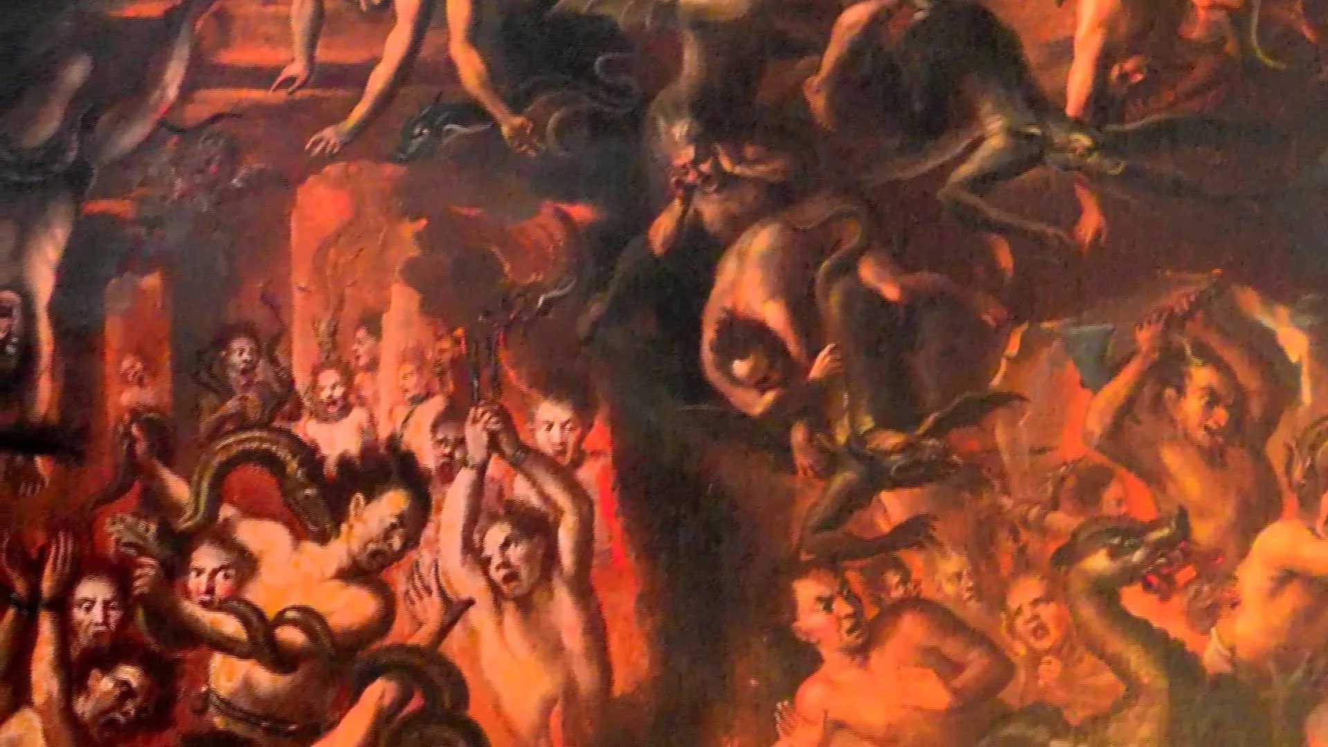 Какие наказания в аду. Грешники в аду картина Брюллов. Ад Данте дьявол. Геенна Огненная в Данте.