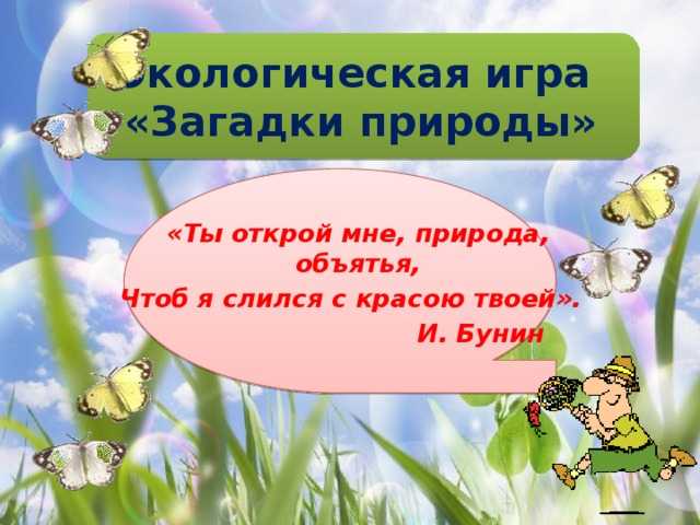 Загадки по экологии для дошкольников в картинках